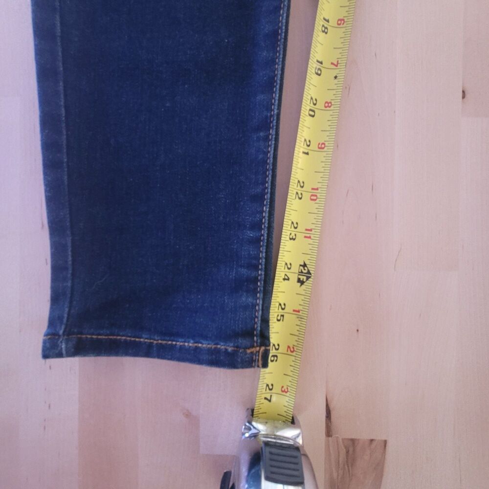 Old Navy Womens Rockstar Skinny Mid Rise Dark Wash Denim Jeans SZ 8 SHORT - Picture 8 of 12